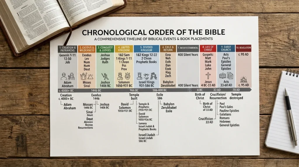 printable chronological order of the bible chart